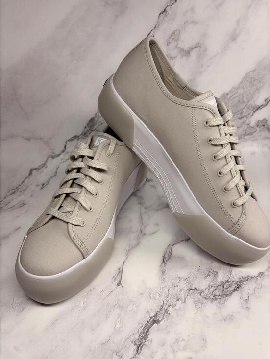 Keds Shoes - Keds Platform Sneakers Womens Size 10 Beige Canvas Lace Up Shoes